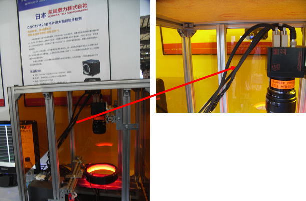 与东芝泰力相机相连接用于太阳光发电板检查装置上的冲电线机器用电缆＠MVLZ展台