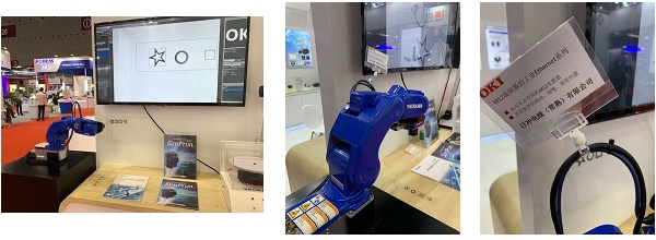 亚帕诗国际贸易（上海）有限公司展台使用安川机器人和“SimPrun”相机进行了组合展示。